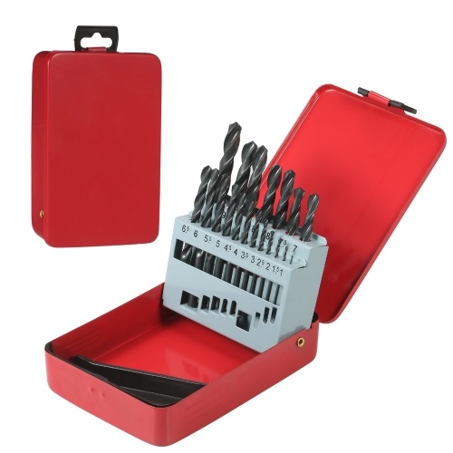 

13Pcs High-Speed Steel Drill Bit Hard Metal HSS Twist Bit Stainless Steel Drilling Twist Drill Set with Storage Case