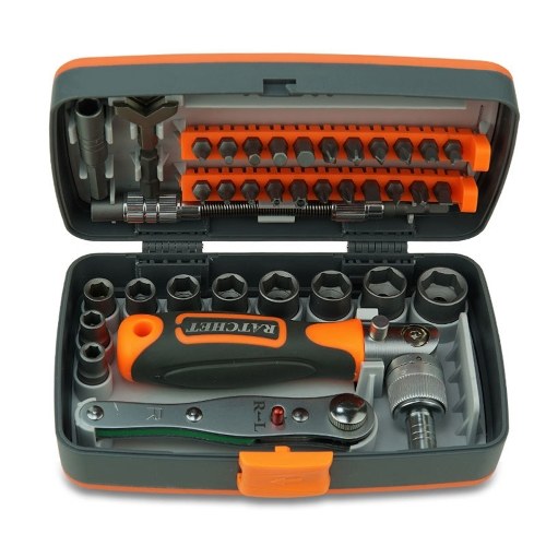 38 in 1 Chrome-Vanadium Steel Labor-saving Ratchet Multipurpose Screwdriver Bits Sleeve Set Household Hardware Tool Set High-precision Practical Tool Set
38 in 1 Chrome-Vanadium Steel Labor-saving Ratchet Multipurpose Screwdriver Bits Sleeve Set Household Hardware Tool Set High-precision Practical Tool Set