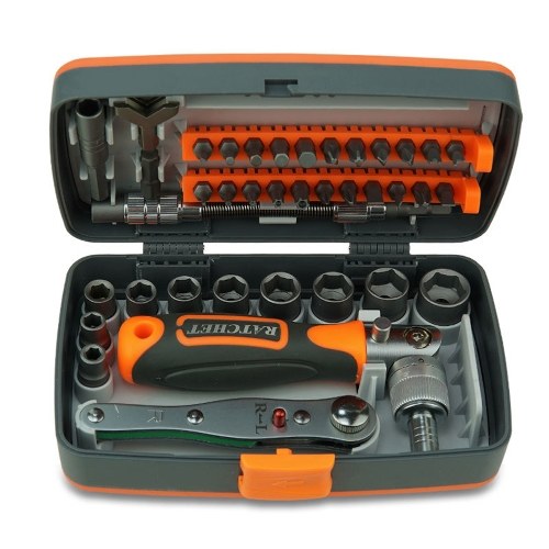 

38 in 1 Chrome-Vanadium Steel Labor-saving Ratchet Multipurpose Screwdriver Bits Sleeve Set Household Hardware Tool Set High-precision Practical Tool Set