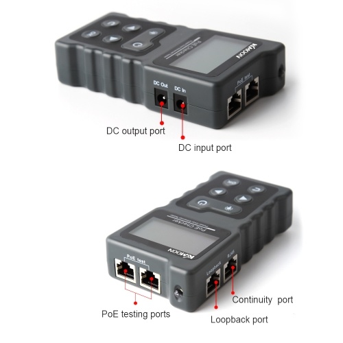 

KKmoon Multi-functional LCD Network Cable Tester PoE Checker Inline PoE Voltage and Current Tester with Cable Tester