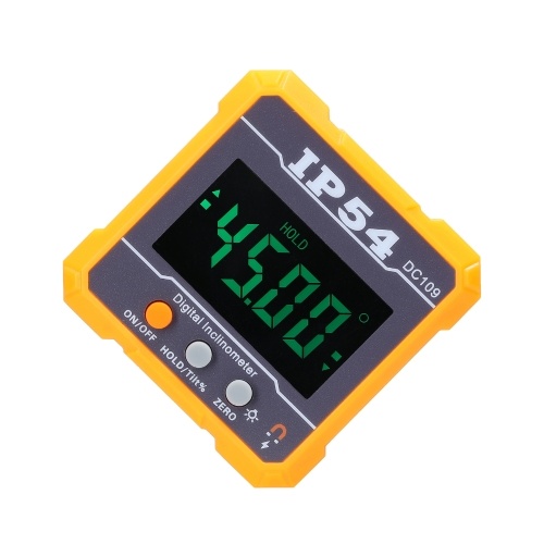 4*90° IP54 Portable High Precisions Digital Protractor Inclinometer Absolute Relative Slope Measurement Data Hold Function with Storage Bag
4*90° IP54 Portable High Precisions Digital Protractor Inclinometer Absolute Relative Slope Measurement Data Hold Function with Storage Bag