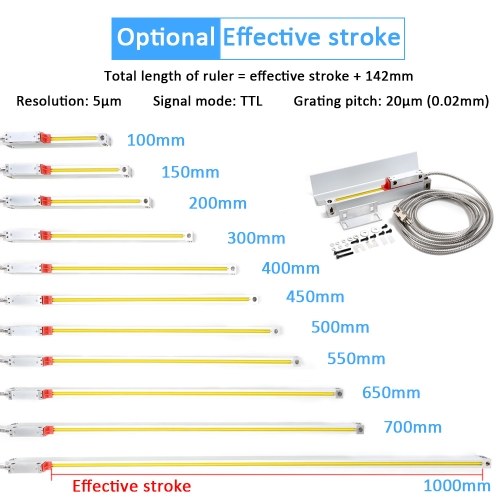 Grating Ruler Electronic Rulers Optical Ruler Linear Scale Milling Machine Lathe Accessories
Grating Ruler Electronic Rulers Optical Ruler Linear Scale Milling Machine Lathe Accessories