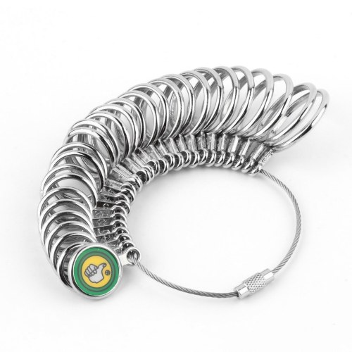 Metal Ring Sizer Set Finger Measuring Ring with Rings Mandrel Sizer Finger Sizing Measuring Stick Ring Jewelry Tools Set
Metal Ring Sizer Set Finger Measuring Ring with Rings Mandrel Sizer Finger Sizing Measuring Stick Ring Jewelry Tools Set