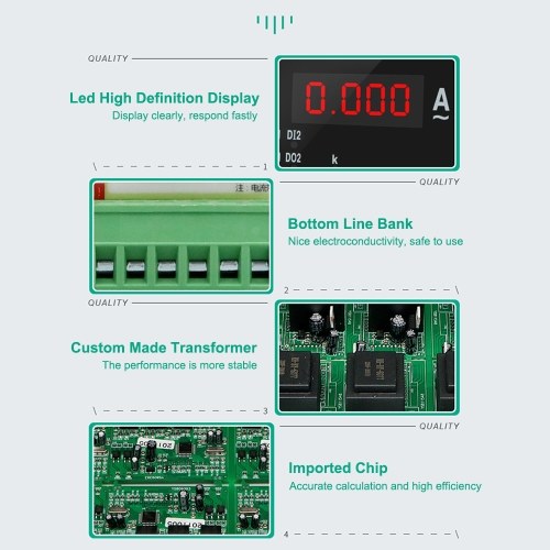 REHE Digital Ammeter Intelligent Led Display Current Power Multimeter Flushbonading Amperage Meter Gauge
REHE Digital Ammeter Intelligent Led Display Current Power Multimeter Flushbonading Amperage Meter Gauge