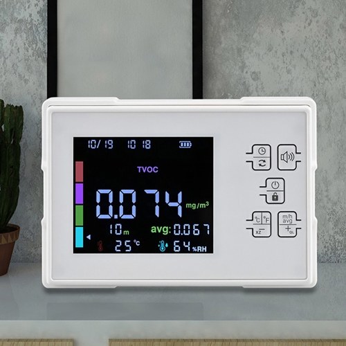 KF-909 LCD Display Air Quality Detector CO2 Carbon Monoxide TVOC HCHO Temperature Humidity Monitor
KF-909 LCD Display Air Quality Detector CO2 Carbon Monoxide TVOC HCHO Temperature Humidity Monitor