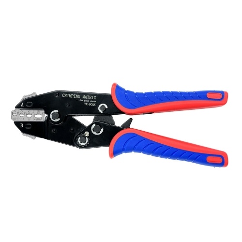 Quick Change Crimping Tool 0.25-6mm² (23-10 AWG) Multifunction Ratcheting Wire Crimper Pliers for Heat Shrink Connectors Insulated and Nylon Terminals
Quick Change Crimping Tool 0.25-6mm² (23-10 AWG) Multifunction Ratcheting Wire Crimper Pliers for Heat Shrink Connectors Insulated and Nylon Terminals