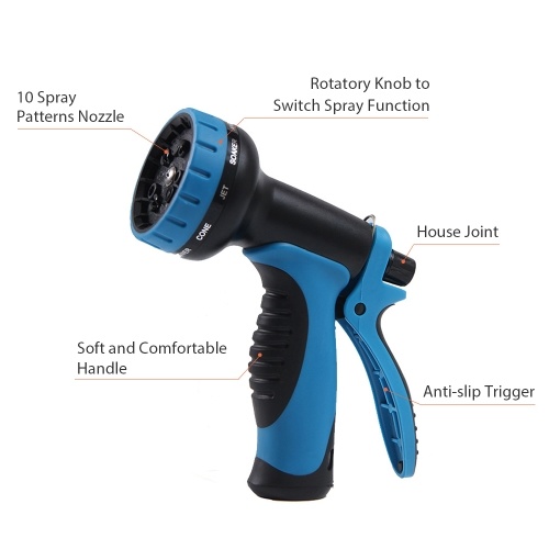Expandable Garden Hose 25ft Water Hose TPE and 250D Polyester Material with 10 Function Sprayer Nozzle 3/4 inch Brass Plating Fittings Retractable
Expandable Garden Hose 25ft Water Hose TPE and 250D Polyester Material with 10 Function Sprayer Nozzle 3/4 inch Brass Plating Fittings Retractable