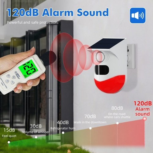Wireless RF433 Outdoor Solar Light Annunciator Infrared 120dB Sound Alarm Apparatus 110° Adjustable Angle with USB Cable and Rotating Bracket
Wireless RF433 Outdoor Solar Light Annunciator Infrared 120dB Sound Alarm Apparatus 110° Adjustable Angle with USB Cable and Rotating Bracket