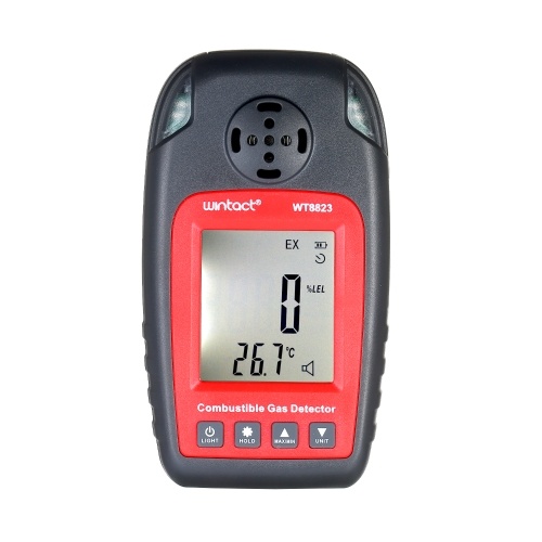 

wintact WT8823 Combustible Gas Detector Gas Testing Instrument Digital Flammable Gas Tester Inflammable Gas Detector with USB Cable & Rechargeable Batteries