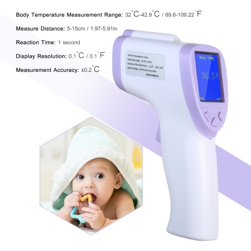 Infrared Thermometer Portable Digital Forehead Temperature Gauge 32℃ to 42.9℃ Non-contact Measuring Thermometer High Sensitivity Body Thermometer ℃/℉ Switchable F06
Infrared Thermometer Portable Digital Forehead Temperature Gauge 32℃ to 42.9℃ Non-contact Measuring Thermometer High Sensitivity Body Thermometer ℃/℉ Switchable F06