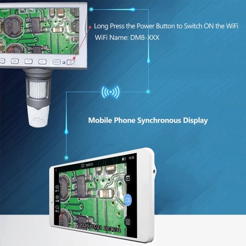 

4.5-inch LCD Digital Microscope Magnifier with Remote Control 1200X Magnification Portable Microscope Video Camera Microscope for Circuit Board Repairing