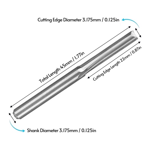 10PCS Double Flutes Straight Bits 3.175*20 C-N-C Router Milling Cutter for Wood/MDF/PVC/Acrylic/Organic Board
10PCS Double Flutes Straight Bits 3.175*20 C-N-C Router Milling Cutter for Wood/MDF/PVC/Acrylic/Organic Board
