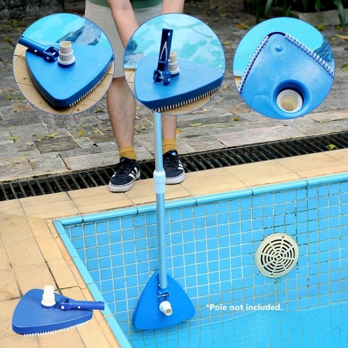 

Triangle Pool Vacuum Head Inground Above Ground Swimming Pool Vacuum Brush Head Spa Vinyl Pool Vacuum Attachment with Weighted Base and Brushes