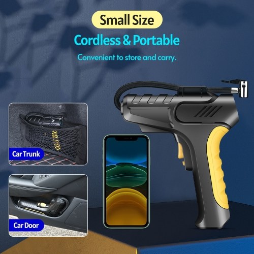 100W Electric Tire Inflator Cordlessly Portable Car Air Compressor USB Rechargeable Digital Display Air Pump for Vehicles Tires/Ball/Swim Rings
100W Electric Tire Inflator Cordlessly Portable Car Air Compressor USB Rechargeable Digital Display Air Pump for Vehicles Tires/Ball/Swim Rings