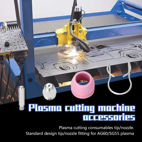 SG55/AG60 60pcs Plasma Cutter Consumables Torch Plasma Electrode Tips Nozzle Kit Cutting Machine Parts
SG55/AG60 60pcs Plasma Cutter Consumables Torch Plasma Electrode Tips Nozzle Kit Cutting Machine Parts
