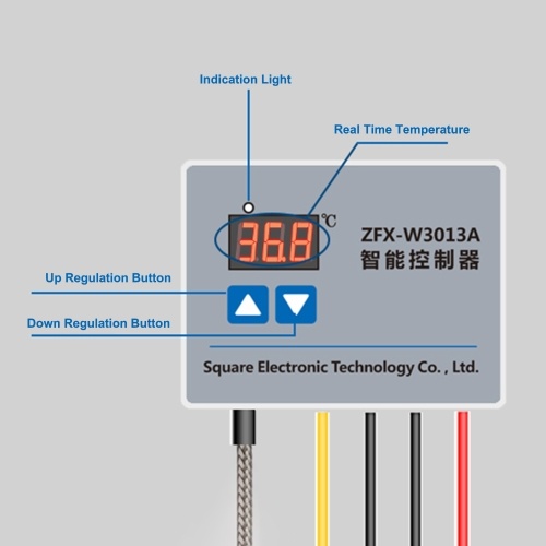 ZFX-W3013A Intelligent Digital Microcomputer Temperature Controller Mini Thermostat with Water-resistant Probe for Freezer Fridge Hatching
ZFX-W3013A Intelligent Digital Microcomputer Temperature Controller Mini Thermostat with Water-resistant Probe for Freezer Fridge Hatching