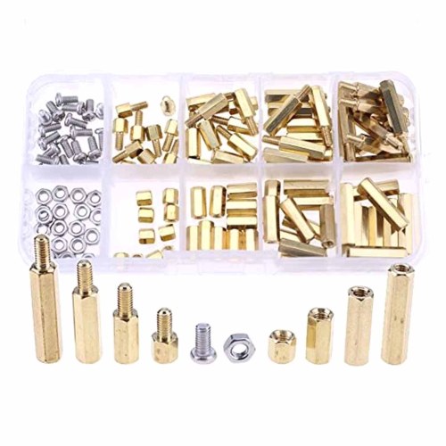 120PCS Nut Screws H-ex Brass Spacer Assortment Kit Set Box Design M 3 Male Female Standoffs for P-CB Board R-epairing Renovation
120PCS Nut Screws H-ex Brass Spacer Assortment Kit Set Box Design M 3 Male Female Standoffs for P-CB Board R-epairing Renovation
