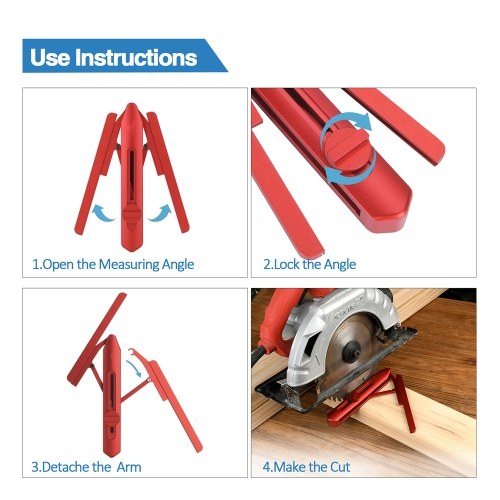 0-180° Collapsible Portable Multi-function Aluminum Alloy Woodworking Angle Gauge Protractor Inner Outer Angle Measuring Tool
0-180° Collapsible Portable Multi-function Aluminum Alloy Woodworking Angle Gauge Protractor Inner Outer Angle Measuring Tool