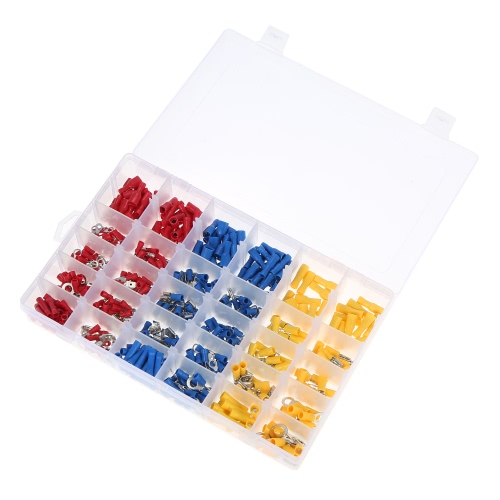 480PCS Ассорти из изоляционных клемм 13 видов Обжимной электрический кабель Соединительный комплект Комплект Butt Spade Ring Fork Set Мужской Женский
480PCS Ассорти из изоляционных клемм 13 видов Обжимной электрический кабель Соединительный комплект Комплект Butt Spade Ring Fork Set Мужской Женский