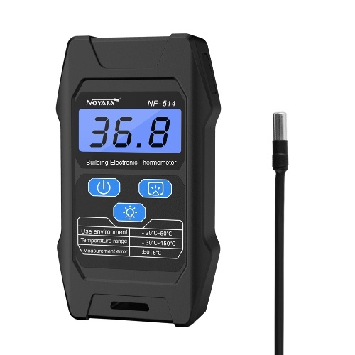 NF-514 Portable Building Electronic Temperature Tester High Accurancy LCD Display Temperature Measuring Instrument
NF-514 Portable Building Electronic Temperature Tester High Accurancy LCD Display Temperature Measuring Instrument