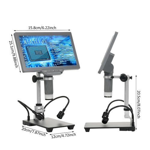 Digital Microscope with 10.1'' IPS Screen TV Digital Microscope for Electronic Repair Coin Microscope with IR Remoter, USB Cable, Base and Metal Bracket
Digital Microscope with 10.1'' IPS Screen TV Digital Microscope for Electronic Repair Coin Microscope with IR Remoter, USB Cable, Base and Metal Bracket