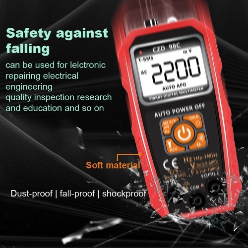 CZD98A Large LCD Display Screen Digital Intelligent Portable Multimeter with Backlight Flashilight Function NCV Direct Current AC Voltage Current Zero Fire Line Measurement Multifunctional Testing Tools
CZD98A Large LCD Display Screen Digital Intelligent Portable Multimeter with Backlight Flashilight Function NCV Direct Current AC Voltage Current Zero Fire Line Measurement Multifunctional Testing Tools