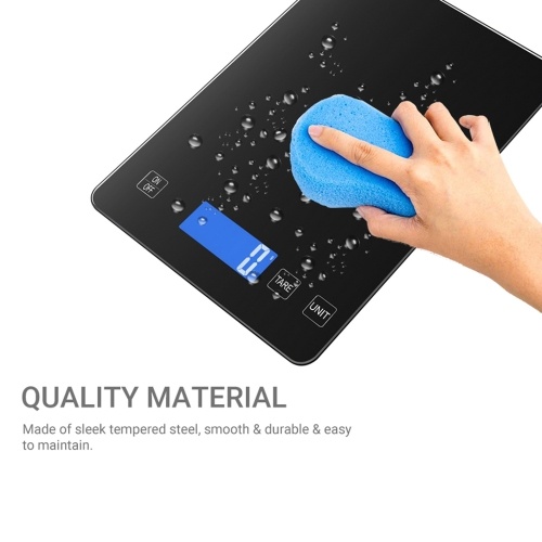 Professional Digital Scale with Waterproof Surface 15kg/1g Mini Baking Scale Portable Jewelry Scale High Precision Kitchen Scale with USB Charging Cable Black
Professional Digital Scale with Waterproof Surface 15kg/1g Mini Baking Scale Portable Jewelry Scale High Precision Kitchen Scale with USB Charging Cable Black