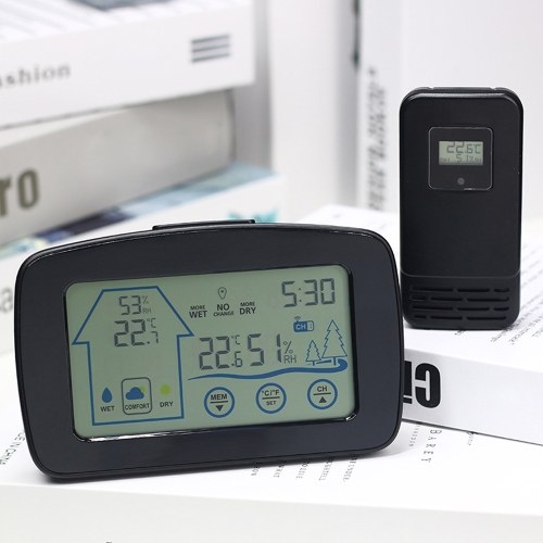 YJ-5003 LCD Digital Clock Temperature Color Weather Station with Sensor Wireless Weather Clock Electronic Clock
YJ-5003 LCD Digital Clock Temperature Color Weather Station with Sensor Wireless Weather Clock Electronic Clock