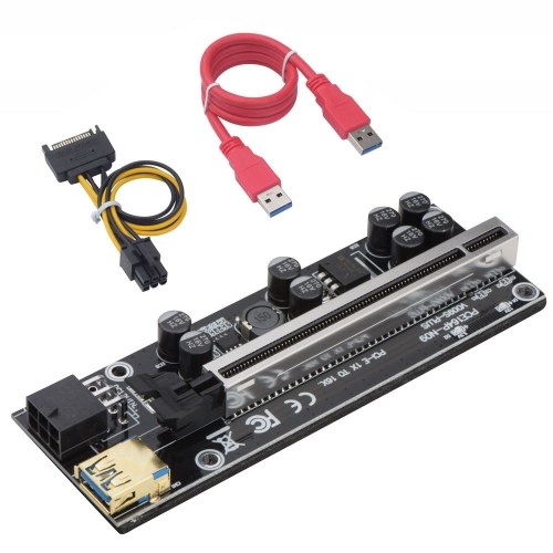009SPLUS PCI-E Riser Card 1X-16X Extension Cable with 8 Solid Capacitors 6pin Graphics Extension ETH Mining Powered Riser Adapter with LED Display
009SPLUS PCI-E Riser Card 1X-16X Extension Cable with 8 Solid Capacitors 6pin Graphics Extension ETH Mining Powered Riser Adapter with LED Display