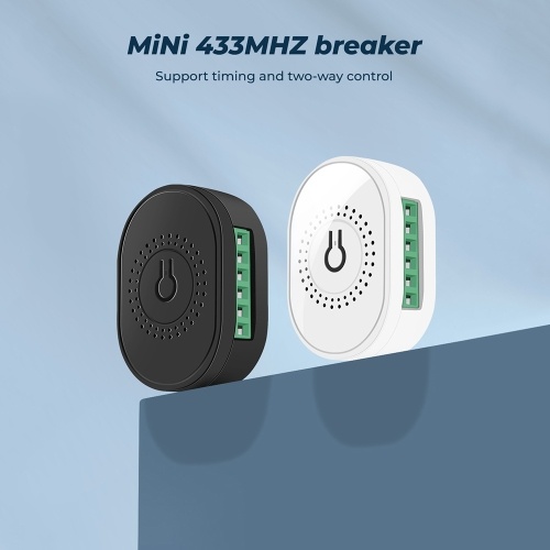 433MHz Mini Wireless Breaker 16A Relay Switch Module Support Timing and 2 Way Control, Intelligent Remote Control DIY Breaker Module, No Wi-Fi or APP Required (AC 85-250V)
433MHz Mini Wireless Breaker 16A Relay Switch Module Support Timing and 2 Way Control, Intelligent Remote Control DIY Breaker Module, No Wi-Fi or APP Required (AC 85-250V)