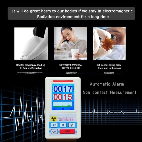 

Handheld Portable Geiger Counter Multifunctional Nuclear Radiation Detector Personals Dosimeter Marble Detectors Beta Gamma X-ray Tester