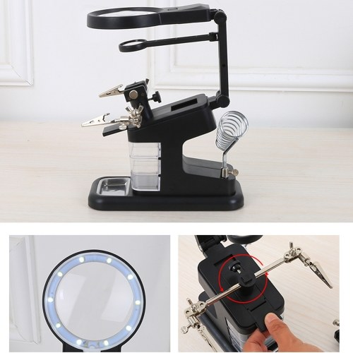 Multifunctional Table Model Glass Auxiliary Clip Desktop LED Lighted Metal Acrylic USB Port Soldering Stand Repair Tool Magnifier
Multifunctional Table Model Glass Auxiliary Clip Desktop LED Lighted Metal Acrylic USB Port Soldering Stand Repair Tool Magnifier