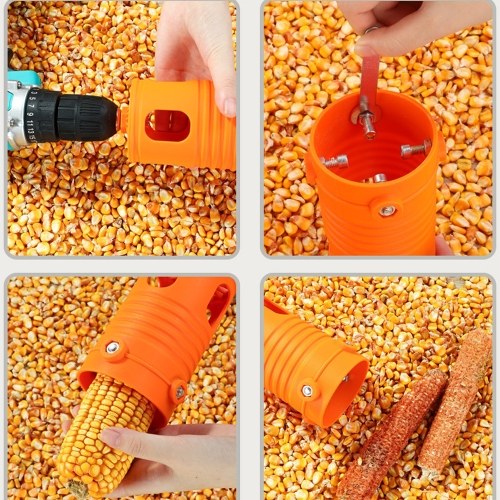 

Corn Peel Thresher Use with Electric Drill Portable Corn Stripper Tool Universal Corn Peel Hands Free Corn Sheller