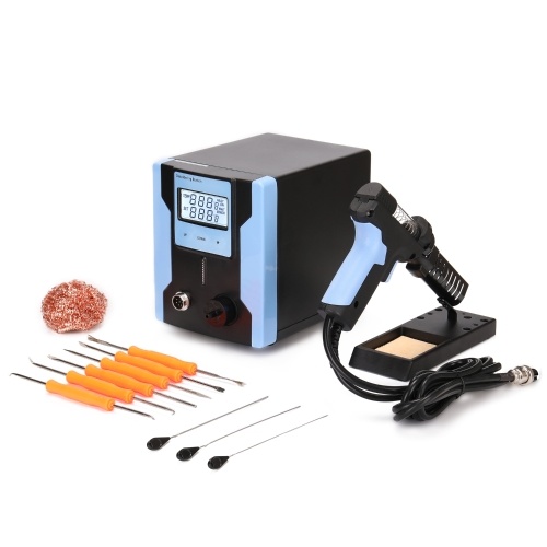 HANDSKIT ZD-8915 LCD Digital Display Desktop Electric Automatic Soldering Iron Suction Device Temperature Controlled Desoldering Station Set Desoldering Pump
HANDSKIT ZD-8915 LCD Digital Display Desktop Electric Automatic Soldering Iron Suction Device Temperature Controlled Desoldering Station Set Desoldering Pump