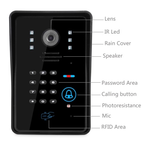 Tuya Wifi 7inch Touching Screen Digital Doorbell 1080P High Definition Intercommunication Video Door Bell Phone APP Control
Tuya Wifi 7inch Touching Screen Digital Doorbell 1080P High Definition Intercommunication Video Door Bell Phone APP Control