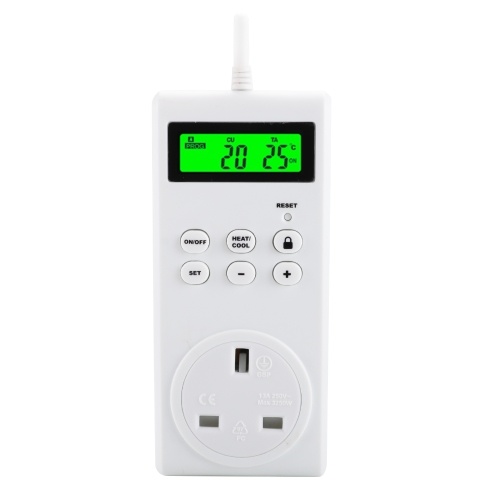 KKmoon Plug-In Programmable Thermostat Wireless Thermostat Outlet LCD Display Temperature Controller for Room Coolers and Heaters
KKmoon Plug-In Programmable Thermostat Wireless Thermostat Outlet LCD Display Temperature Controller for Room Coolers and Heaters