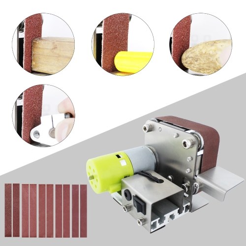 Mini Belt Sander Electric Sanding Polishing Grinding Machine 7 Variable Speed with 10 Sanding Belts for Polishing Wood Acrylic Metal
Mini Belt Sander Electric Sanding Polishing Grinding Machine 7 Variable Speed with 10 Sanding Belts for Polishing Wood Acrylic Metal