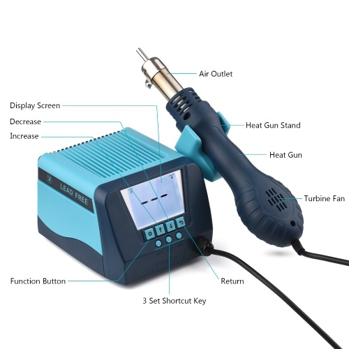 Bakon BK880 LCD Desoldering Station Eddy Current Welding Machine Adjustable Temperature Heat Gun Hot Air Gun 550W Large Power
Bakon BK880 LCD Desoldering Station Eddy Current Welding Machine Adjustable Temperature Heat Gun Hot Air Gun 550W Large Power