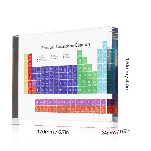 Acrylic Periodic Table Display Kids Teaching Tool Home Decoration Multicolor Chemical Element Display
Acrylic Periodic Table Display Kids Teaching Tool Home Decoration Multicolor Chemical Element Display