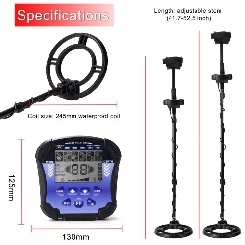 Handheld Portable Metal Finder Quick Metal Finder Metal Detecting Tool Treasure Gold Finder Underground Metal Detector LCD Backlit Screen High Precisions Multipurpose Metal Detector for Adults Kids
Handheld Portable Metal Finder Quick Metal Finder Metal Detecting Tool Treasure Gold Finder Underground Metal Detector LCD Backlit Screen High Precisions Multipurpose Metal Detector for Adults Kids