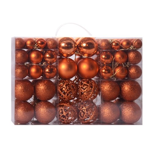 100pcs Christmas Baubles Kit Christmas Tree Decoration Hanging Balls Set with Storage Box
100pcs Christmas Baubles Kit Christmas Tree Decoration Hanging Balls Set with Storage Box