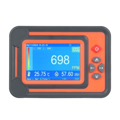 3 in 1 Carbon Monoxide Detector Digital CO2 Monitor CO2 Meter Gas Analyzer Detector 9999PPM CO2 Analyzers With Temperature Humidity Test
3 in 1 Carbon Monoxide Detector Digital CO2 Monitor CO2 Meter Gas Analyzer Detector 9999PPM CO2 Analyzers With Temperature Humidity Test