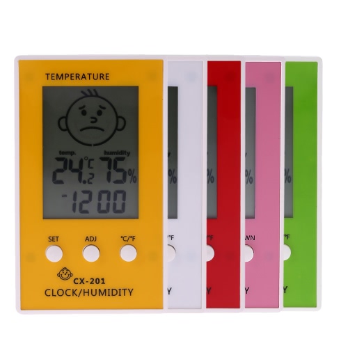 LCD Digital Thermometer Hygrometer Clock Temperature Humidity Measurement °C/°F Comfort Level Display
LCD Digital Thermometer Hygrometer Clock Temperature Humidity Measurement °C/°F Comfort Level Display