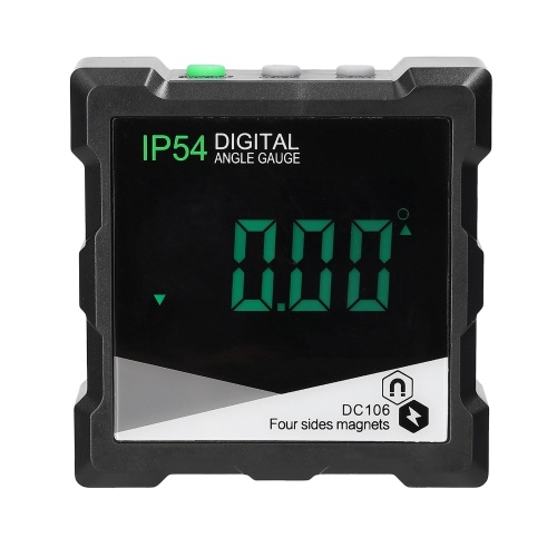 4*90° IP54 Portable Digital Inclinometer LCD Display 360° Digital Slope Level Four Side Magnetics Multifunction Protractor Data Hold Function
4*90° IP54 Portable Digital Inclinometer LCD Display 360° Digital Slope Level Four Side Magnetics Multifunction Protractor Data Hold Function