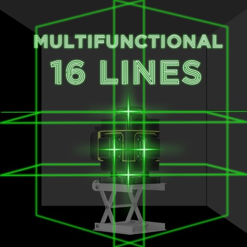 Multifunctional 16 Lines Level Tool Vertical Horizontal Line with Self-leveling Function with 1.5M 3-Heights Adjustable Alloy Extension Bar
Multifunctional 16 Lines Level Tool Vertical Horizontal Line with Self-leveling Function with 1.5M 3-Heights Adjustable Alloy Extension Bar