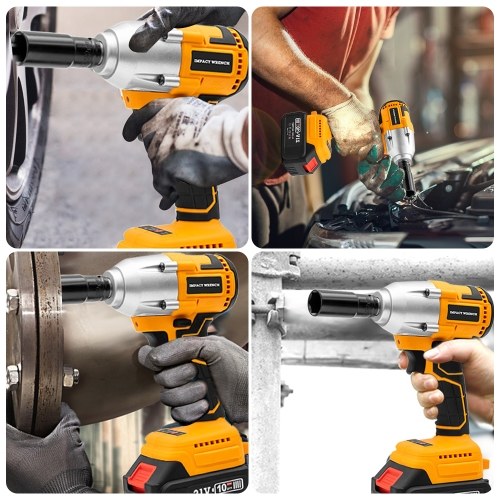 Cordless Impact Wrench Brushless 330NM Torque Stepless Speed with 21V Li-ion Battery and Charger Variable Speed with 22mm Socket for Car and Home
Cordless Impact Wrench Brushless 330NM Torque Stepless Speed with 21V Li-ion Battery and Charger Variable Speed with 22mm Socket for Car and Home