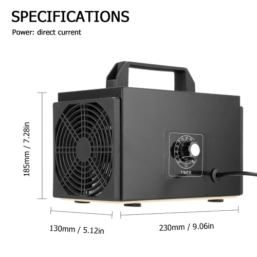 Portable Ozone Machine Generator Air Filter Purifier with Timing Switch Ozonizer Ozonator for Home Car Formaldehyde
Portable Ozone Machine Generator Air Filter Purifier with Timing Switch Ozonizer Ozonator for Home Car Formaldehyde