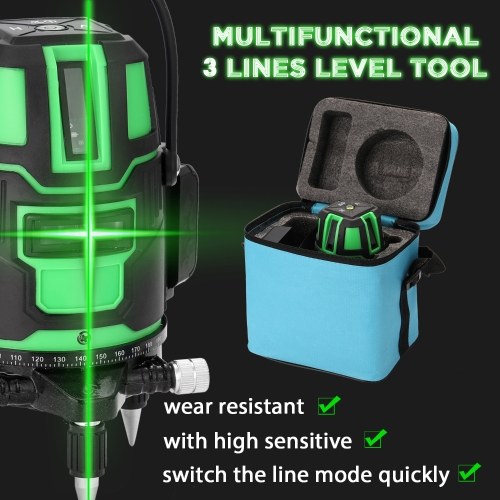 Multifunction 2° Automatic Self-leveling 3 Lines Laser Level Measurement Tool with Vertical Horitical Oblique Straight Line
Multifunction 2° Automatic Self-leveling 3 Lines Laser Level Measurement Tool with Vertical Horitical Oblique Straight Line