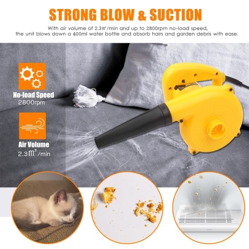 800W Electric Leaf Blower Corded Portable Car Vacuum Cleaner Light-duty Saw Dust Collector for Home Garden Yard
800W Electric Leaf Blower Corded Portable Car Vacuum Cleaner Light-duty Saw Dust Collector for Home Garden Yard
