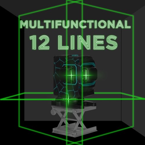 Multifunctional 3D 12 Lines Laser Level Tool Vertical Horizontal Lines with 3° Self-leveling Function with 1.5M 3-Heights Adjustable Alloy Extension Bar
Multifunctional 3D 12 Lines Laser Level Tool Vertical Horizontal Lines with 3° Self-leveling Function with 1.5M 3-Heights Adjustable Alloy Extension Bar
